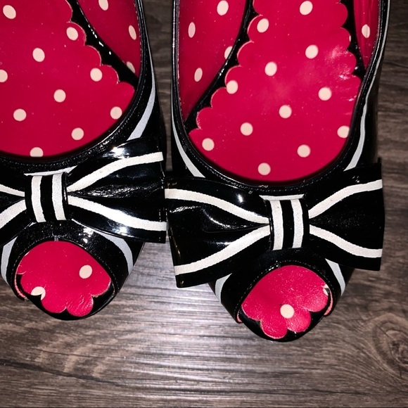 Moschino Slingback Peep toe Platform Heels In Black Size 8 - Picture 6 of 12